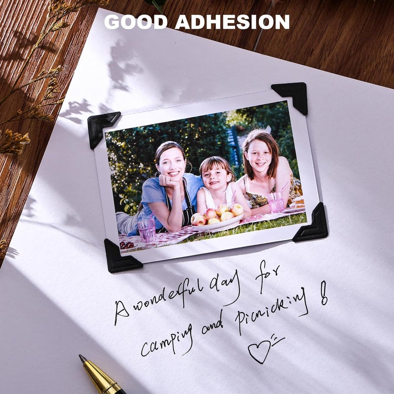 Chiallco 360 Pcs Photo Corners Self Adhesive, Scrapbooking Photo Mounting Corners, Black Photo Mounting Corners for DIY Scrapbook, Photo Album, Memory Books, Picture Frames by - Image 3